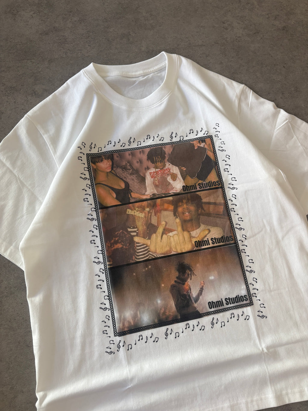 White Carti collage tee