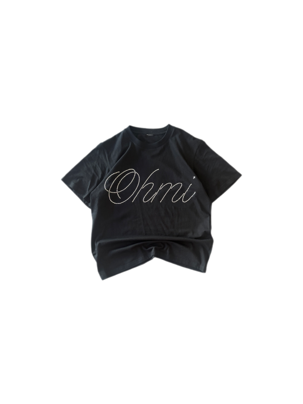 Cursive Ohmi rhinestone tee